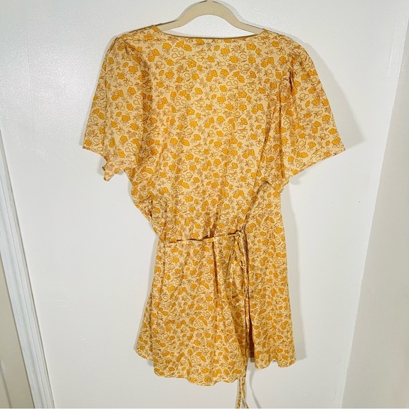 NEW Madewell Fiore Floral Wrap Mini Dress Preppy Spring Summer Bohemian Cotton - Picture 9 of 10